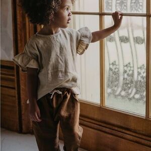 NWT TSF Frill linen top